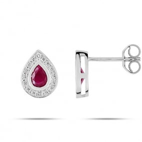 boucle d oreille rubis - diamant Rebeca - MN201GRB4