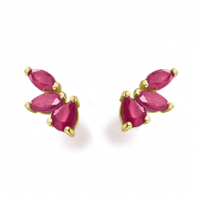 Boucles d'Oreilles Rubis - Lecarr - Agatha - GB133RU