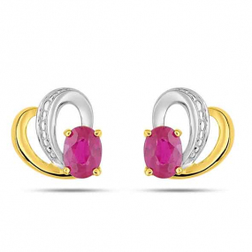 Boucles d'oreilles rubis  Manava - 8JF10BR