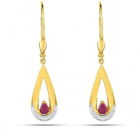 Boucles d'oreilles rubis  Melissa - GL383BR