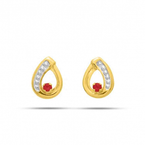 Boucles d'oreilles rubis  Miri - 8366R