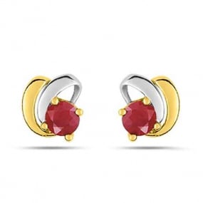 Boucles d'oreilles rubis  Romantique - GJ213BR