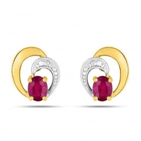 Boucles d'oreilles rubis  Tufouma - GI220BR