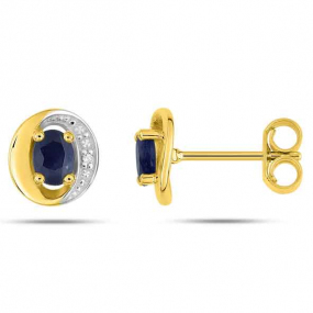 Boucle d Oreille Saphir  diamant Or Jaune Thyda - 2.7161.S3