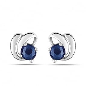 Boucles d'Oreilles Saphir   Or Blanc Delphine - GJ213GS