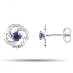 Boucles d'oreilles Saphir    Or Blanc Tahiti - 28SA716GS