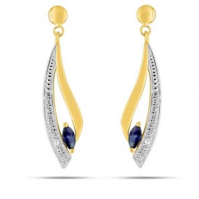 Boucles d'Oreilles Saphir   Or Jaune Elise - 2.7126.S3