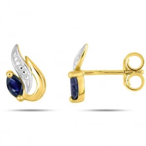 Boucles d'Oreilles Saphir   Or Jaune Matahina - 2.7111.S3