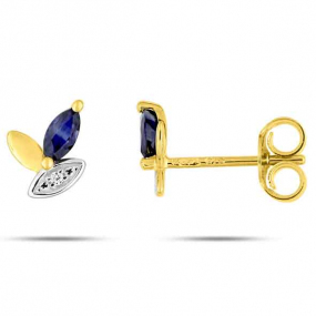 Boucles d'Oreilles Saphir   Or Jaune Taina - 2.7143.S3