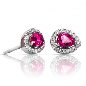 Boucles d'oreilles saphir rose et diamants One More - Salina 047592XA
