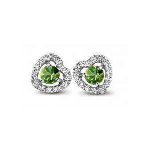 Boucles d'oreilles saphir vert et diamants One More - Salina 048357EA
