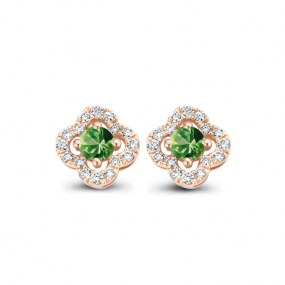 Boucles d'oreilles saphir vert et diamants One More - Salina 063067EA
