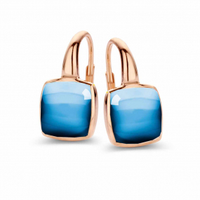 Boucles d'oreilles Topaze Swiss blue sur nacre One More - Pantelleria 0514042N
