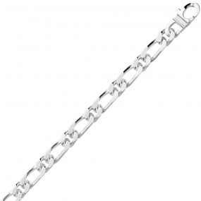 Bracelet Argent  925 Maille Alterne 15.9g - 6 mm - Victoria 