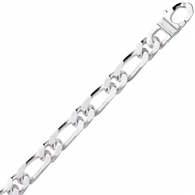 Bracelet Argent  925 Maille Alterne 29.2g - 8 mm - Kathleen 