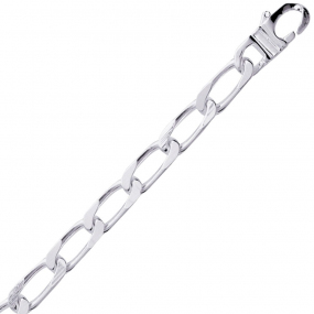 Bracelet Argent  925 Maille Cheval 14.4g - 6 mm - Charlotte 