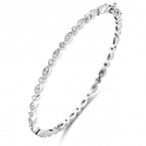 Bracelet Argent serti de zirconium - Naiomy - Camille