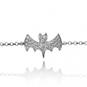 Bracelet chauve souris en or blanc serti de diamants 0.17 ct  0.15 ct G-VS en Or Blanc - tincelante - FR28-B2100
