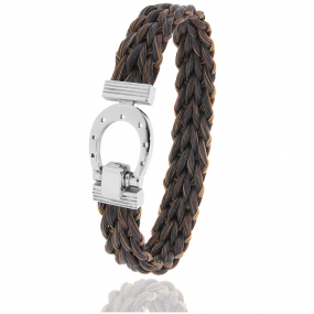 Bracelet Crin de cheval fermoir acier en Crin de cheval et acier g Ariella -900CHMAC