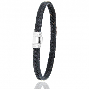 Bracelet Crin de cheval fermoir acier en Crin de cheval et acier g Attachement -608CHNAC