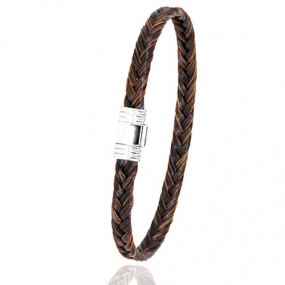 Bracelet Crin de cheval fermoir acier en Crin de cheval et acier g Lauriane -608CHMAC