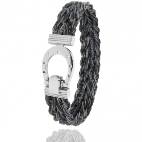 Bracelet Crin de cheval fermoir acier en Crin de cheval et acier g Minea -900CHGFAC