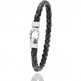 Bracelet Crin de cheval fermoir acier en Crin de cheval et acier g Vaema -900PCHGFAC