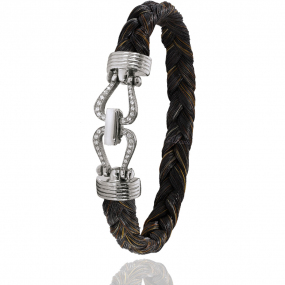 Bracelet Crin de cheval fermoir acier en Crin de cheval et acier g Vatina -730DCHMAC