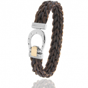 Bracelet Crin de cheval fermoir acier et or en Crin de cheval, acier et or 0.2g Hlia -910CHMORjaune