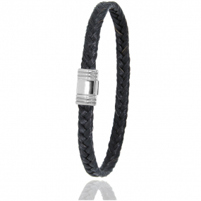 Bracelet Crin de cheval fermoir acier et or  en Crin de cheval, acier et or 0.2g Romance -615CHNORblanc