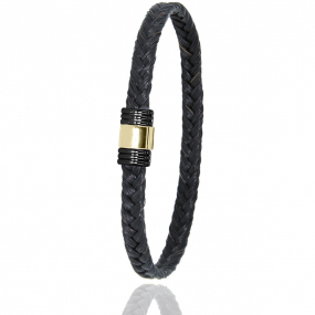 Bracelet Crin de cheval fermoir acier PVD et or  en Crin de cheval PVD et or 0.42g Claire -614NCHNORjaune