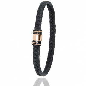 Bracelet Crin de cheval fermoir acier PVD et or  en Crin de cheval PVD et or 0.42g Claudia -613NCHNORrose