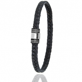 Bracelet Crin de cheval fermoir acier PVD et or  en Crin de cheval PVD et or 0.42g Elise -613NCHNORblanc