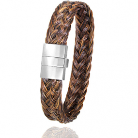 Bracelet Crin de cheval fermoir en acier  en Crin de cheval et acier g Iriata -604CHMAC