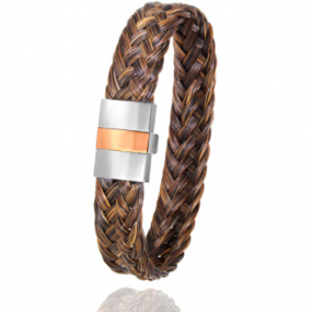 Bracelet Crin de cheval fermoir en acier et or en Crin de cheval, acier et or 0.45g Mitiana -604P-2CHMorrose