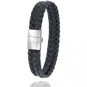 Bracelet Crin de cheval fermoir en acier et or  en Crin de cheval, acier et or 0.45g Zhen -604-2CHNorblanc