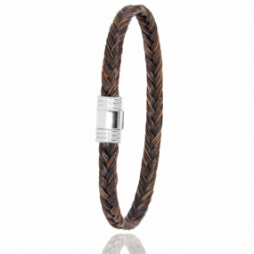 Bracelet Crin de cheval fermoir or en Crin de cheval et or  5g Stefania -608CHMORblanc