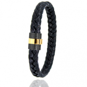 Bracelet Crin de cheval fermoir PVD et or en Crin de cheval PVD et or 0.45g Asha -607NCHNORjaune