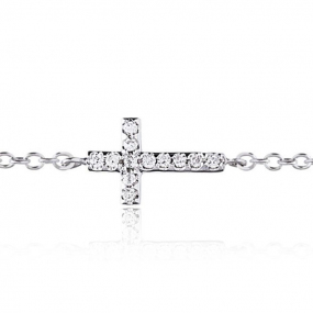 Bracelet croix diamants One More 0.22 ct - Ischia -049210A
