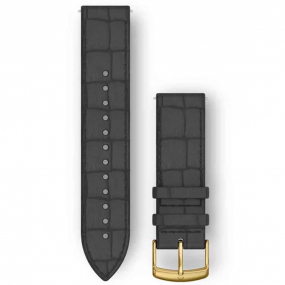 Bracelet Cuir gaufr Noir - 20mm - Garmin - 010-12691-0C