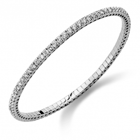 Bracelet Damants Flexible  2.36 ct G-VS en Or Blanc - Aurore - 947320A
