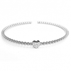 Bracelet Diamants Carezze Gioielliamo 0.09 ct Mitsuko - KGB-510R-BLANC