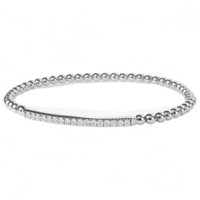 Bracelet Diamants Cognacs extensible  0.4 ct G-VS en Or Blanc -  - BR1845R-FR-BLANC
