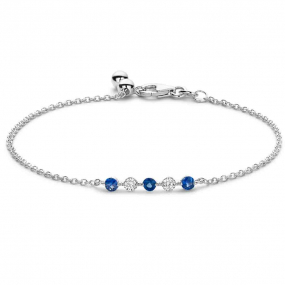 Bracelet Diamants et saphir bleu - One More 0.2 ct - Ischia -066763SA
