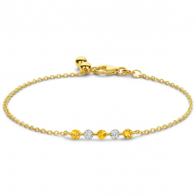 Bracelet Diamants et Saphir jaune  - One More 0.2 ct - Ischia -066762JA
