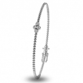 Bracelet Diamants Jonc  0.08 ct G-VS en Or Blanc -  - BR1869R-BLANC
