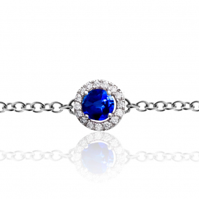 Bracelet diamants One More saphir bleu  0.09 ct - Salina -047599SA
