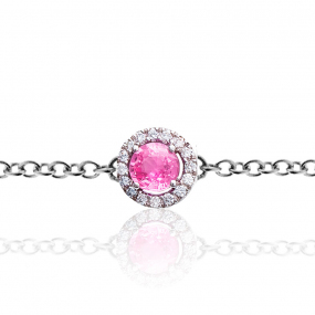 Bracelet diamants One More saphir rose 0.09 ct - Salina -047599XA
