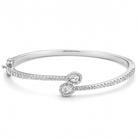 Bracelet en argent serti de zirconium Naiomy Silver - Eleonora