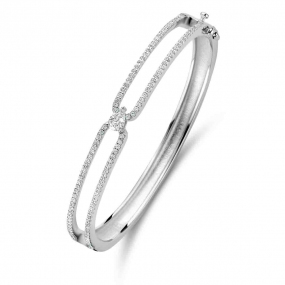 Bracelet en argent sertie de zirconium Naiomy Silver - Charlotte